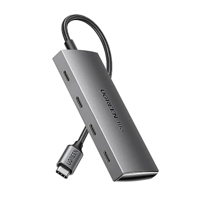 Obrázek UGREEN USB C rozbočovač 10 Gbps, adaptér se 4*USB 3. 2 porty, vysokorychlostní Multiport Splitter pro iPhone 16 Serie, MacBook Pro, iMac, iPad Chromebook, Galaxy S23 a další