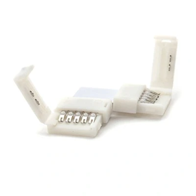 Obrázek RGBW 12 mm konektor (kříž, L A T) rohový RGB + W Adapter Clip