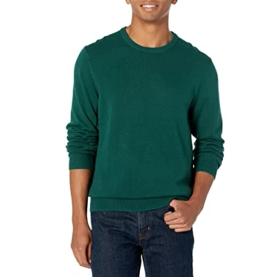 Obrázek Amazon Essentials Herren Pullover mit Rundhalsausschnitt (in Übergrößen erhältlich), Dunkelgrün, M