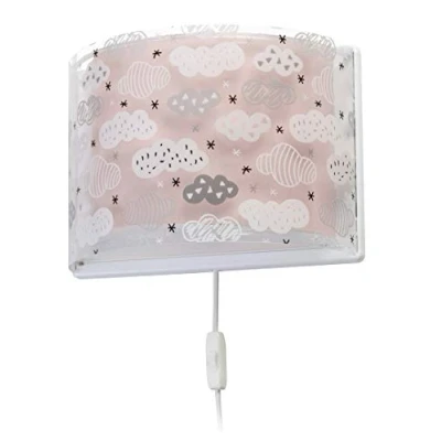Obrázek Dalber dětská nástěnná lampa dětský pokoj, nástěnné svítidlo Clouds růžová do dětského pokoje, 41418S, E27