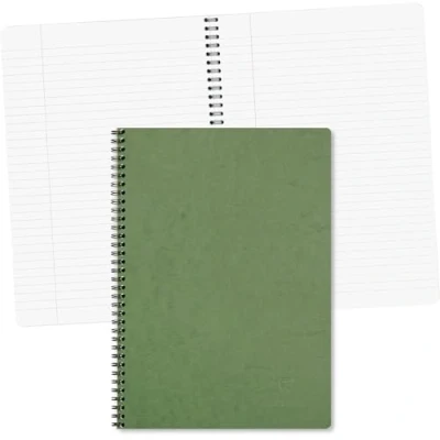Obrázek Clairefontaine 781453C spirálový pořadač (DIN A4, 21 x 29,7 cm, Age Bag linkovaný s okrajem, 50 listů) 1 kus zelený