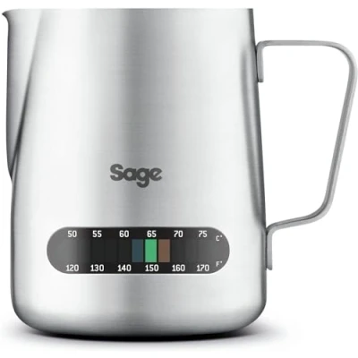 Obrázek Sage Temp Control Milk Jug Konvička na mléko s integrovaným teploměrem kartáčovaná ušlechtilá ocel
