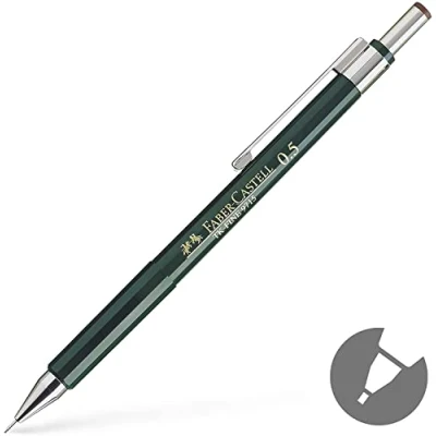 Obrázek FABER CASTELL 136500 mechanická tužka TK FINE 9715, tloušťka tuhy: 0,5 mm, stupeň tvrdosti HB, barva dříku: zelená, 1 kus