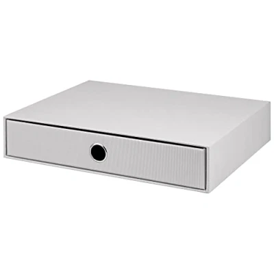 Obrázek Rössler Papier 1524452170 S.O.H. O. Zásuvkový box pro DIN A4, s otvorem držadlo, Stone, 343 x 250 65 mm, 1 kus