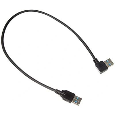 Obrázek System S USB 3.0 typ A 90 úhel pravý ohnutý na 3. 0 adaptér datový kabel nabíjecí 40 cm