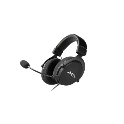 Obrázek Xtrfy H2, profesionální herní headset, optimalizované pro esporty, extra velké náušníky s paměťovou pěnou, odnímatelný mikrofon, spletený kabel, černý