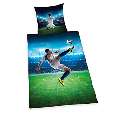 Obrázek Herding Young Collection Sada ložního prádla, fotbal oboustranný motiv, povlečení 135 x 200 cm, povlak na polštář 80 bavlna/renforcé
