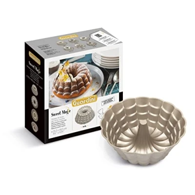 Obrázek Guardini Sweet Magic Belle Backform, 24,5 cm, für kreative Kuchen, Aluminiumdruckguss, Silber/Champagner