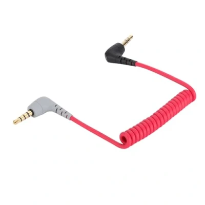 Obrázek Alphatec Náhradní navinutý SC7 kabel 3,5 mm TRRS k TRS mikrofon/audio/lavalier chytrému telefonu drát pro RODE VideoMicro VideoMic Go BOYA 50 cm