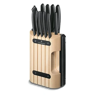 Obrázek Victorinox blok na nože Swiss Classic, s obsahem, 11dílný, extra ostré nože, uložení nožů, černý