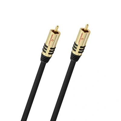 Obrázek Oehlbach NF Sub, Cinch Subwooferový kabel audio kabel, kulatý, OFC 1 metr černý