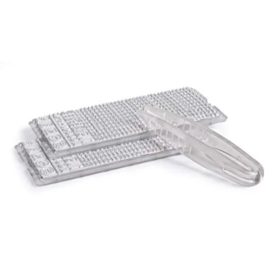 Obrázek COLOP 114739 sada typů TS 35, výška písma 3,5 mm, 320 znaků, 10 x 4,5 cm, průhledná šedá