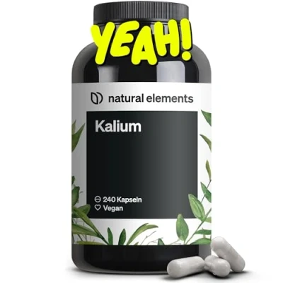Obrázek Draslík 240 kapslí s 800 mg elementárního draslíku (z citrátu draselného) v denní dávce na krevní tlak, svalovou funkci a nervový systém veganský, vysoká dávka, bez přísad