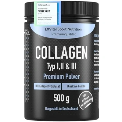 Obrázek Kolagenový prášek 500 gramů bioaktivní hydrolyzované kolagenové peptidy, bílkoviny práškově chuťově neutrální, kolagen typu 1, 2 &amp; 3 Lift Drink, vysoká dávka