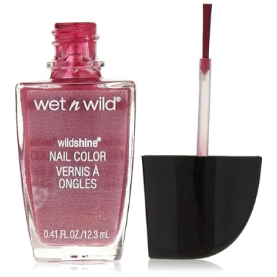 Obrázek Wet n Wild, Wild Shine Nail Color, lak na nehty bez formaldehydu, toluenu a ftalátů, dlouhotrvající receptura, která rychle schne, Grape Minds Think Alike