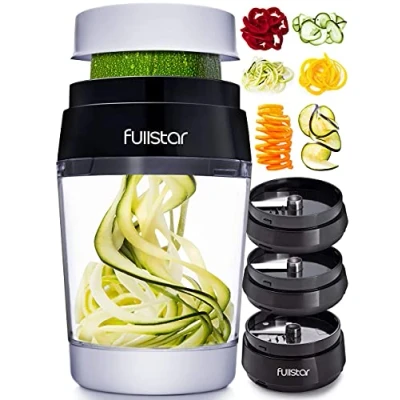 Obrázek Spiralschneider Gemüse mit Behälter Gemüseschneider Spaghetti Gemüsehobel für Gemüsespaghetti, Zucchini Karotte Gurke Kürbis Kartoffel (6 in 1)
