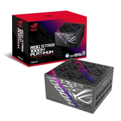 Obrázek ASUS ROG Strix 1000 W Platinum Netzteil, 80 Plus Platinum, ATX 3.1, Cybenetics Lambda A+, GAN Mosfet, GPU First Intelligent Voltage Stabilizer, 10 Jahre Abdeckung