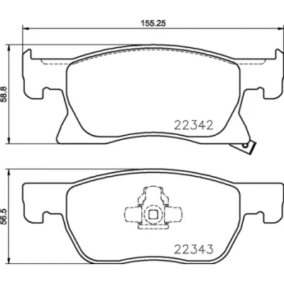 Obrázek Sada brzdových destiček, kotoučová brzda BREMBO P 59 092