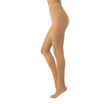 Obrázek CALZITALY Stützstrumpfhose mit starker Kompression 10 mm/Hg, Feine Kompressionsstrumpfhosen Damen, S, M, L, XL, XXL, 3XL, 4XL, 70 DEN, Made in Italy (3XL, Natural Tan)