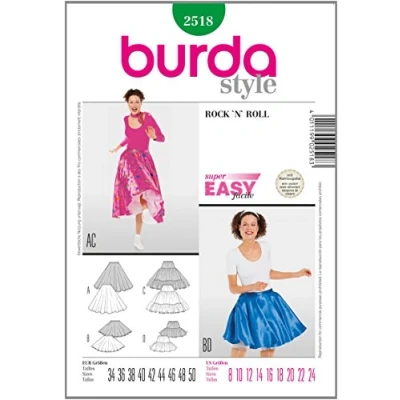 Obrázek Střihová předloha Burda 2518 vel. 34 50