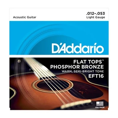 Obrázek D&#039;Addario struny westernová kytara pro akustickou kytaru EFT16 fosfor bronz sada strun 012&#039; 053&#039;