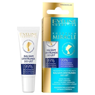Obrázek Eveline Cosmetics Regenerační a uklidňující péče o rty Egyptian Miracle Vyživující hydratační Exotická vůně limetek 12 ml