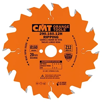 Obrázek CMT ORANGE TOOLS 290.160.12H HANDKREISSÄGEBLATT LÄNGSSCHNITT 160X2.2X20 Z=12 10 WECHSELZAHN