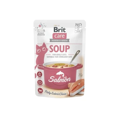 Obrázek Brit Care Soup pro kočky 15 x 75 g Losos