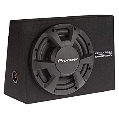 Obrázek Pioneer TS WX306B aktivní subwoofer, výkonný kryt subwoofer s maximálním výkonem 1300 W, 30 cm v krytu MDF, membrána IMPP, černý, vstupní výkon 350 W