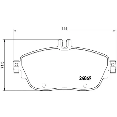 Obrázek Sada brzdových destiček, kotoučová brzda BREMBO P 50 093