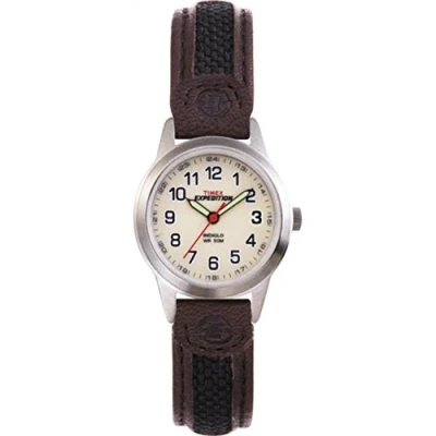 Obrázek Timex Dámské klasické hodinky Quarz s koženým řemínkem, Hnědá, Outdoor Sport