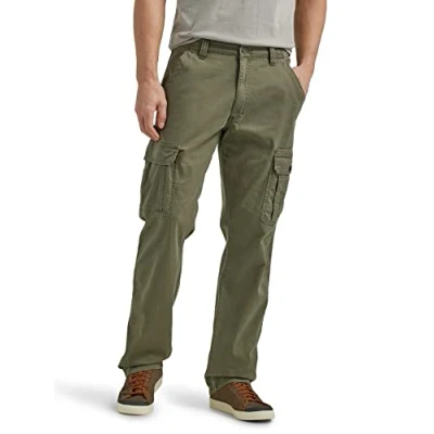 Obrázek Wrangler Authentics Herren Stretch Cargo lockerer Passform Hose, Oliv/Blatt für Mich (Leaf It to Me), 36W / 34L
