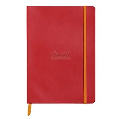 Obrázek Rhodia 117463C poznámkový sešit Rhodiarama s měkkou obálkou, dot grid, 80 listů, 90 g papíru v barvě slonoviny, A5 148 x 210 mm, záložka, vnitřní kapsa, 1 kus, máková červená