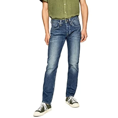 Obrázek Pepe Jeans Pánské Cash Straight Jeans, 000 denim, 36 W / 30 l, Modrá (Denim Z23)
