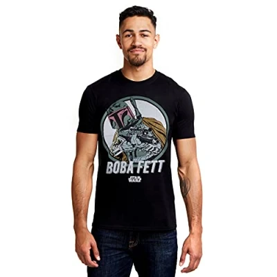 Obrázek Star Wars Pánské Retro Boba tričko, černá (Black BLK), xl