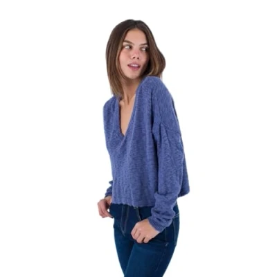 Obrázek Hurley Damen Taylor V Neck Sweater Sweatshirt, Schiefer Blau, M
