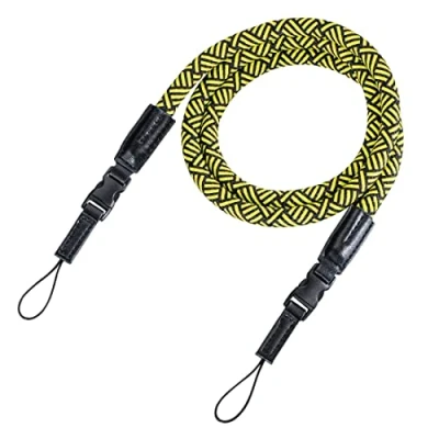 Obrázek Hama popruh na kameru s rychlouzávěrem (pletený popruh, pás krk délka 120 cm, nylon, univerzální ramenní pro zrcadlový reflex, DSLR, kompaktní fotoaparát a systémová kamera, retro)