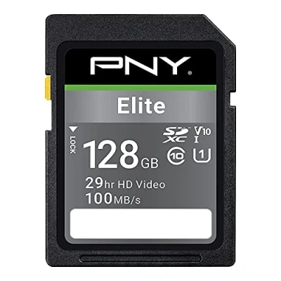 Obrázek PNY Elite SDXC Karte, 128 GB, Class 10, UHS I U1, 100 MB/s