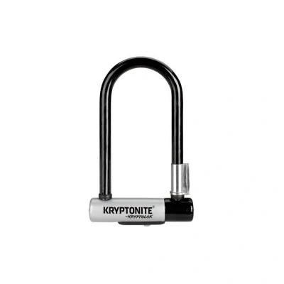 Obrázek Kryptonite Kryptolok Mini 7 zámek stupeň bezpečnosti 6/10, robustní na kolo s přepravním držákem a 2 klíči 8,2 cm x 17,8 cm, černá/stříbrná