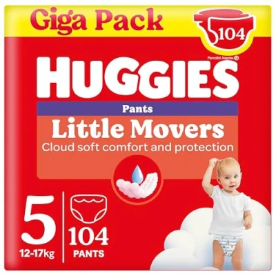 Obrázek Huggies Pants Little Movers Disney, velikost 5, 104 ks (2x52), měsíční box