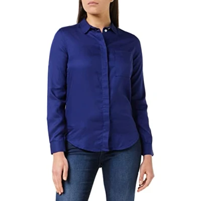 Obrázek Kings of Indigo Dámská halenka Taja Slim Fit m Modrá (Blue Print 8111)