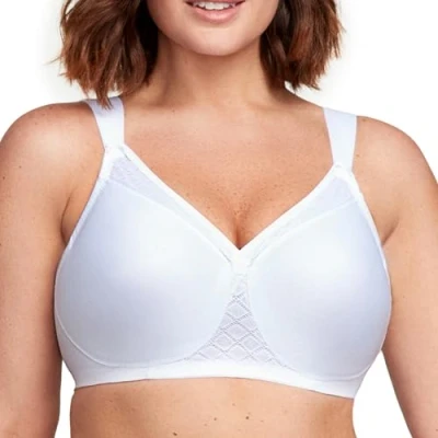 Obrázek Glamorise Dámská podprsenka přes rameno měkká trička Full Coverage Bra, bílá