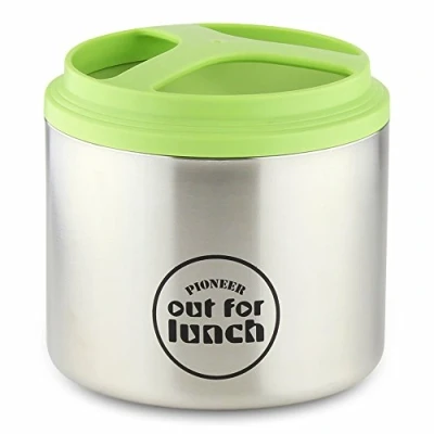 Obrázek Pioneer Thermo Speisebehälter 1 L Edelstahl Doppelwandig mit Extra Breiten Öffnung, Isolier Lunch Box für Suppe/Essen 4 Stunden Heiß 8 Kühl Auslaufsicher BPA Frei Grün