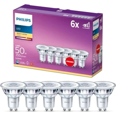 Obrázek LED žárovka Philips Classic, nahrazuje 50 W, GU10, teplá bílá (2700 K), 355 lm, reflektor