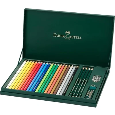 Obrázek FABER CASTELL 210051 Dárková sada Mixed Media Polychromos, 20 tužek s příslušenstvím, barevná