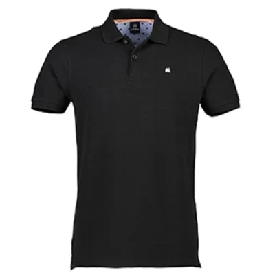 Obrázek LERROS Pánské tričko s kulatým výstřihem polokošile, černá (Black 290).