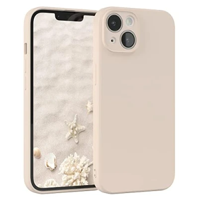 Obrázek EAZY Case Silikonové pouzdro pro iPhone 14 Silikon Béžové měkké nárazuvzdorné na mobil ochranné s ochranou fotoaparátu tenké Premium ochrana Cover TPU Phone