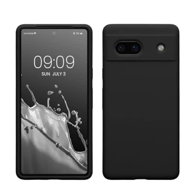 Obrázek kwmobile pouzdro na mobil pro Google Pixel 7a, 7a Case silikonové bezdrátové nabíjení černé matné