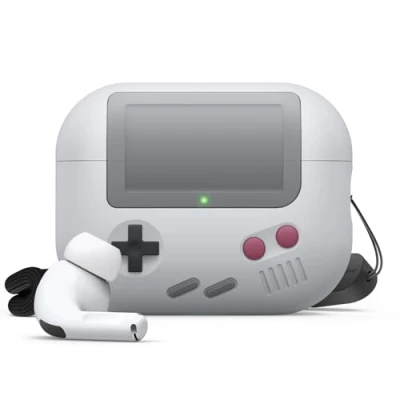 Obrázek elago AW5 obal kompatibilní s Apple AirPods Pro 2. Generation Case, klasický design Handheld Game Console designové pouzdro 2, včetně Lanyard (světle šedé)