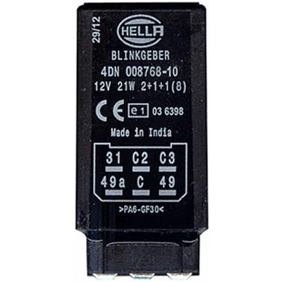Obrázek HELLA 4DN 008 768 101 Blikač 12V 6pólový zasunutý elektronický bez držáku, černý